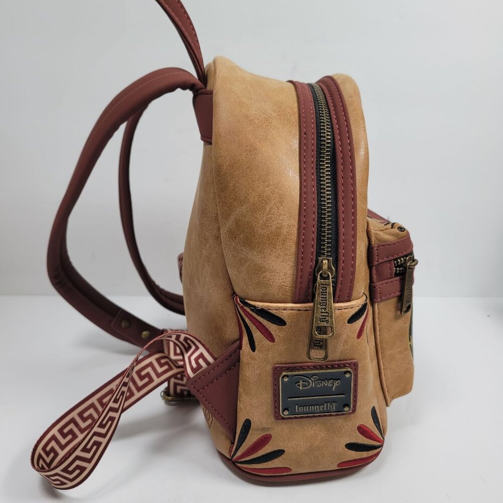 Disney Loungefly Hercules Mini Brown Backpack With Adjustable Straps - Picture 4 of 8